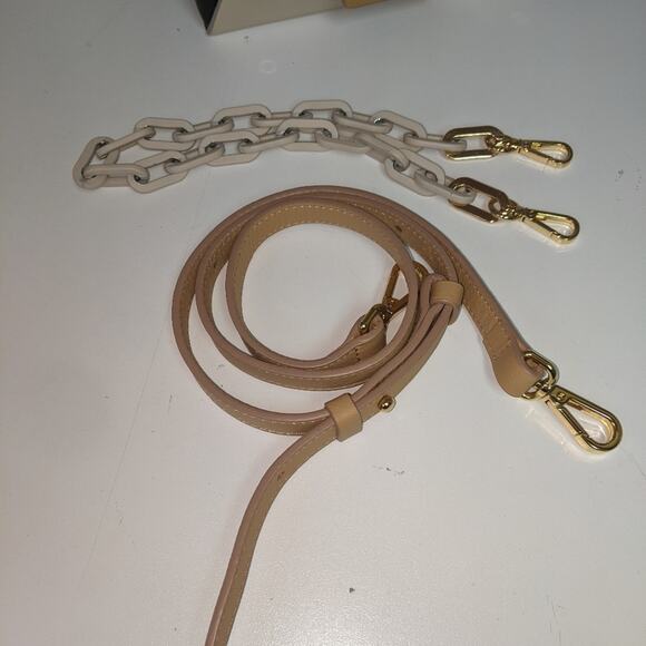 Yuzefi Delila Mini Bag Black Tan Colorblock Leather Crossbody& Chain Strap Spain - Picture 14 of 16